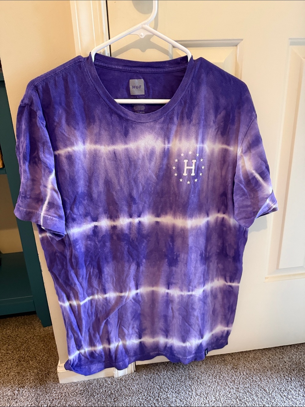 HUF Purple & White Tie-Dye Short Sleeve Tee